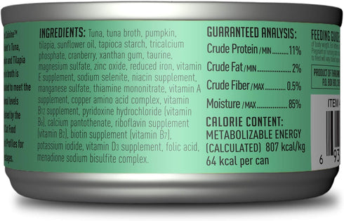 PETITE CUISINE Grain-Free Wet Cat Food, L'il Violet's Tuna, Pumpkin & Tilapia, 24 cans 2.8 oz