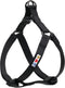 Pawtitas Solid Color Step-in Dog Harness or Vest, Dog Training Walking Harness for Medium Dogs, Black Dog Harness