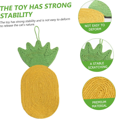 Sisal Cat Scratching Pad, Door Hanging, Wear-Resistant, Natural Sisal Rope and EVA Material for All Breeds
