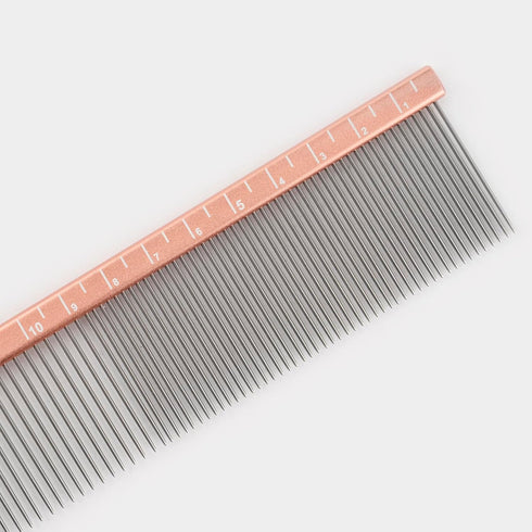 2-in-1 Megal Greyhound Comb for Dogs (Medium/Coarse) - 69 Stainless Steel Pins with Lightweight Aluminum Handle