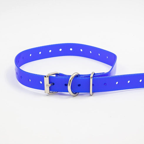 27 ½” X ¾” Replacement Dog Collar Strap Band with Double Buckle Loop for Pet Training and Fences