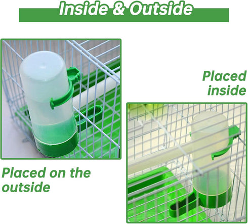 Bird Water Dispenser for Cage, 4pcs 140ml Automatic No Mess Gravity Feeder Watering Supplies for Parrots, Parakeets,