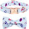 Lionheart Glory Dog Collar with Bow, Summer Stripe Boy Dog Bowtie Collar, Cute Gift for X-Large Dogs