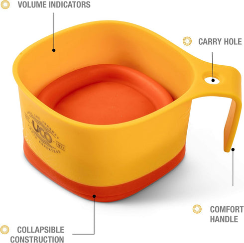 UCO Collapsible Camp Cup - 12 Ounces, 2 Pack for Camping, Backpacking, and Hiking