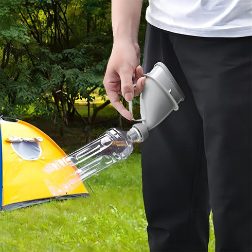 Unisex Travel Emergency Urination Device, Urinal Funnel Pee Cup Stand Up for Outdoor, Camping, with Tube and Handle