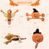 Vehomy Halloween Dog Toys Thanksgiving Dog Squeaky Toys Halloween Pumpkin Thanksgiving Turkey Pet Dog Chew Toy Puppy Tug of War Toys Pet Interactive Dog Toy for Small Medium Dogs 2Pcs