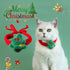 Pet Christmas Handmade Bow Tie - 2pcs Cats and Dogs Xmas Scarf Collar Bow Ties, Adjustable Pet Towel Bibs for Christmas