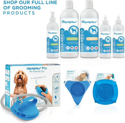 Aquapaw Lick Mat for Dogs, XL Blue with Suction Cups, Secure-Grip Slow Feeder Pad & Shower Lick Toy