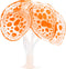 Soft Silicone Glowing Simulation Coral, Fluorescence Aquatic Artificial Water Plants for Aquarium (Orange)