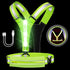LED Reflective Light Up Safety Running Vest - High Visible Adjustable Gear for Biking, Walking at Night