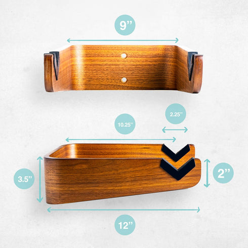 WOKK Wooden Bike Wall Mount - Horizontal Bicycle Rack for Home or Garage, Elegant Indoor Storage