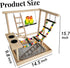 Hamiledyi Parrots Playground Bird Play Gym Wood Perch Stand Colours Climb Ladders Swing Chewing Toys with Parakeet