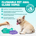HICC PET Cleansing Wipes for Paws and Butt, Hypoallergenic Anal Gland Wipes for Dogs & Cats, 100 Count