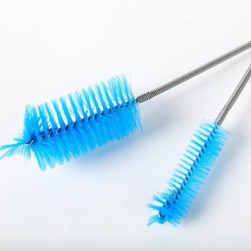 SLSON Aquarium Filter Brush - Flexible Double Ended Bristles, Stainless Steel Long Tube Cleaning Brush for Fish Tank