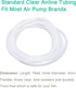 Aquarium Air Pump Accessories - 7 Feet Airline Tubing Standard with Air Stone Disc, Check Valves, Suction Cups and Connectors for Nano Air Pumps Small Buckets and Fish Tank