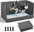 Bhyhok Foldable Dog Litter Box with High Walls, Waterproof Indoor Dog Potty Tray
