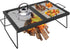 Folding Campfire Grill Cooking Racks, Campfire Grate Over Fire Pit, Cooking Equipment for Camping and Outdoor Cooking