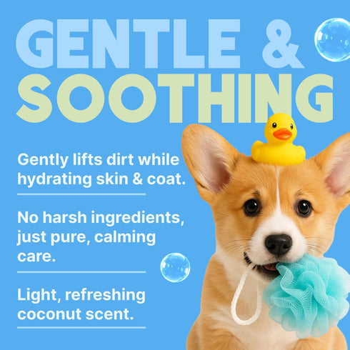 20oz TropiClean Gentle Puppy Shampoo, Dog Shampoo for Allergies & Sensitive Skin, Made in USA, Gentle Coconut Scent