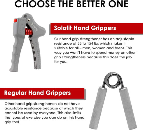 Hand Grip Strengthener with Adjustable Resistance (55 to 154lbs) for Finger Exercise, Heavy Duty Hand Workout Equipment