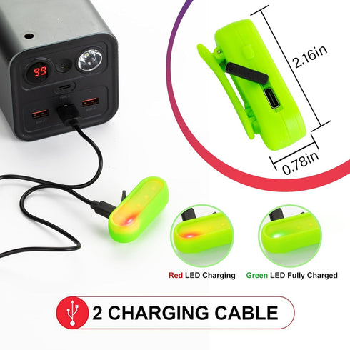 LED Safety Lights Bike Taillights, USB C Rechargeable Bicycle Rear Flashlight with 4 Light Modes for Runners