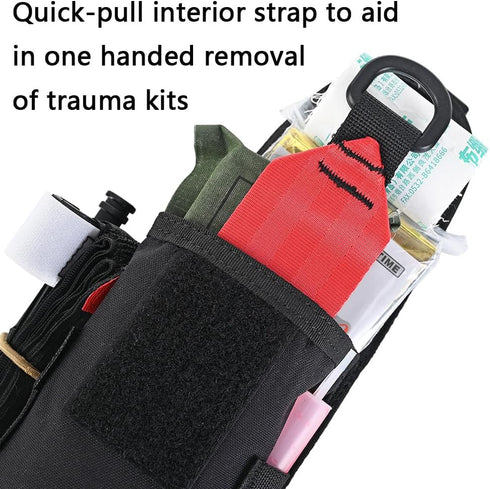 SABADO Tactical Blow Out Medical Pouch, Bleeder Emergency First Aid Kit MOLLE Clip Trauma Shears Tourniquet Holder