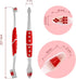 (Pack 2(Red)) Pet Toothbrush for Dogs, Cats with Soft Bristles - Easy Teeth Cleaning & Dental Care, Non Slip Dual Head
