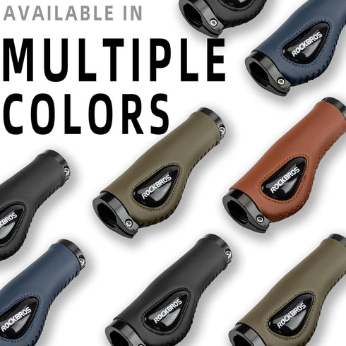 ROCKBROS Ergonomic Bike Handle Grips, Soft Gel Dual Lock on Bicycle Handlebar Grips for Mountain MTB MBX Bike