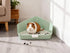 Dmnnlp 10" 10" 7" Large Rabbit Litter Box x x with Broom & Grooming Kit, Low-Entry Corner Toilet Pan for Potty Training