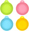 Universal BPA Free Silicone Pet Can Cover Lids for Dog and Cat Food - One Can Cap Fits Most Standard Size (4 Pack)