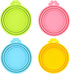 Universal BPA Free Silicone Pet Can Cover Lids for Dog and Cat Food - One Can Cap Fits Most Standard Size (4 Pack)
