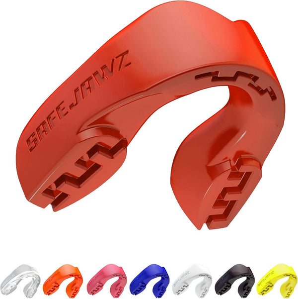 SAFEJAWZ Mouthguard Slim Fit - Adult and Junior Mouth Guard with Case for Boxing, Basketball, Lacrosse, Football, MMA,