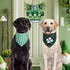 QUQULE 1PCS, St. Patrick's Day Dog Bandana XLarge Green Scarf for Boy and Girl, Durable Triangle Reversible Bibs