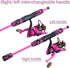 Spinning Fishing Rod by PLUSINNO – 5-Piece Portable Fishing Pole and Reel Combo for Boys, Girls, and Adults