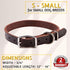 ADITYNA Classic Style Leather Dog Collar for Small Dogs, Soft and Strong, Heavy Duty Top-Grain Leather (S, Neck: 12-16
