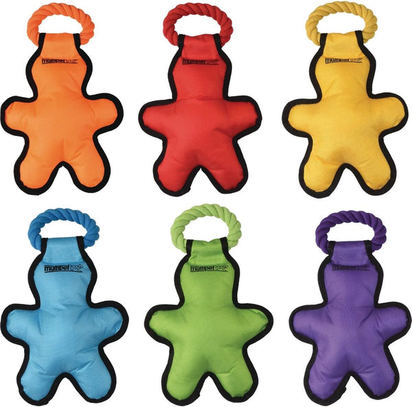 Multipet Tug 'O Man Tough Dog Toy with Rope 14" (Assorted Color, 1 Pack)