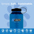 Nalgene Leak Proof Tritan BPA-Free Water Bottle, 32 oz Wide Mouth for Outdoor Use & Daily Hydration (Slate Blue)