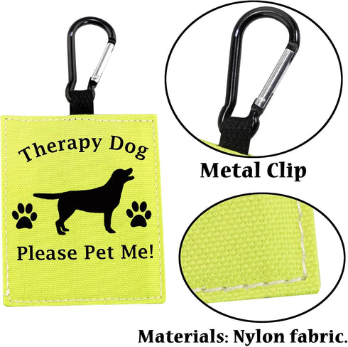 Therapy Dog Hang Tag, Alert Hanging Patches for Therapy Dog, Dog Alert Patches