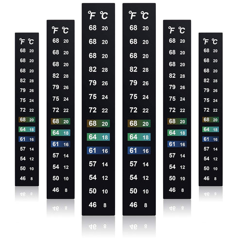 Zonon Stick on Thermometer Strip for Brewing Fermenting Temperature Sticker Decal Crystal Adhesive