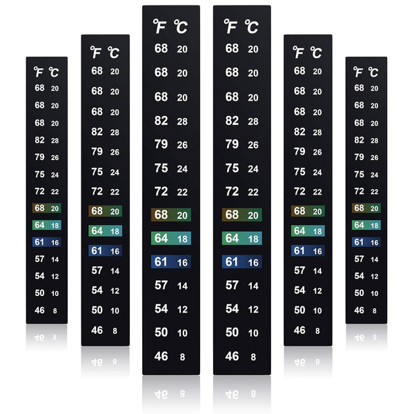 Zonon Stick on Thermometer Strip for Brewing Fermenting Temperature Sticker Decal Crystal Adhesive