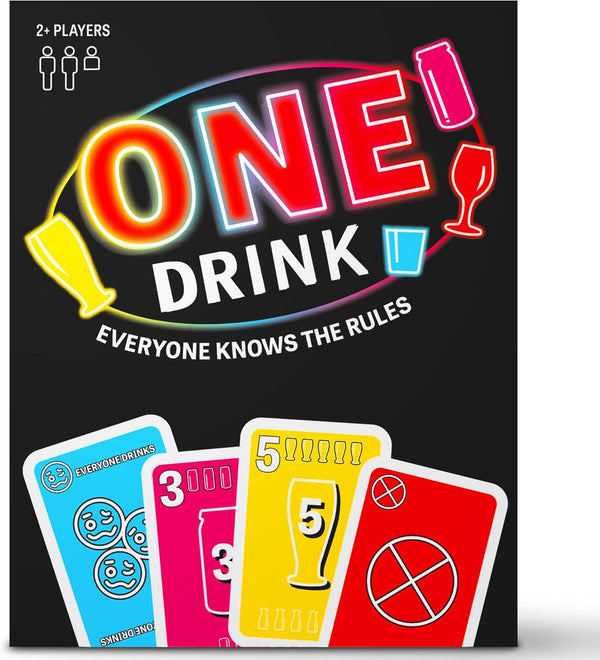 One Drink Adult Drinking Game - Slightly Competitive Card Game for Parties and Game Nights