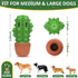 Dog Toys for Aggressive Chewers, Durable Beef Flavor Chew Toys for Medium Large Dogs, Cactus Toothbrush