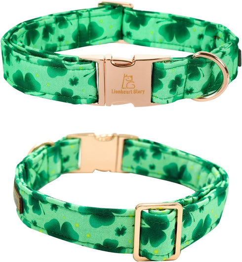 Lionheart Glory Clover Adjustable Dog Collar with Bowtie, Soft Bowtie Dog Collars for X-Small Puppy Pet Gift