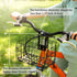Suwimut Folding Bike Basket, Metal Front Handlebar Bicycle Basket, Detachable Cargo Rack