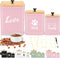 Jingmore Metal Dog Treat Containers Set of 3 with Bamboo Lids and Spoon