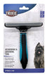 TRIXIE Pet Deshedding and Grooming Tool for Medium and Large Dogs, 4" x 6" (11x15cm)