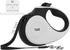 TUG XL 360° Tangle-Free Retractable Dog Leash, Anti-Slip Handle, 26 ft Strong Nylon Tape, Extra Large, White