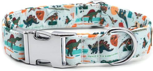 Dinosaur Dog Collar, Boy Dog Collar with Bow Tie, Dog Gift, XS