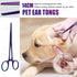 6 1 Dog Grooming Scissors,Purple Curved Chunkers Shears with Safety Round Tips,Sharp and Durable in Dog Scissors