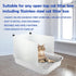 3 Pack Large Size Cat Litter Box Pee Shields - Easy Cleaning Frosted High Side Splash Guard for Open Top Litter Pan