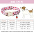 ARING PET Summer Dog Collar, Cute Pink Adjustable Strawberry Bees Print for Small Medium Large Dogs